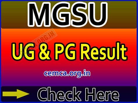 mgsu old result